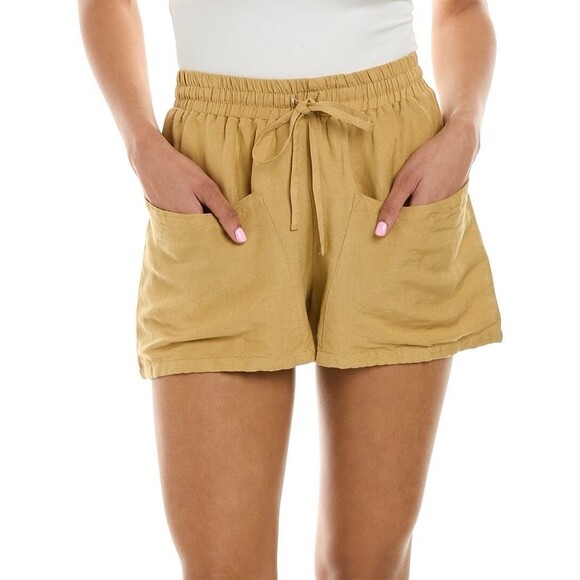 Elan women’s Drawstring Linen Shorts M Beach Beachy Lightweight - Picture 1 of 6
